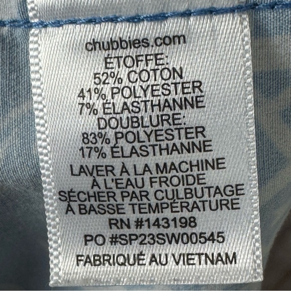 chubbies Men's XL The Thigh-napples Shorts Swim Trunks Faded Blue Pineapple 7" - Picture 6 of 9